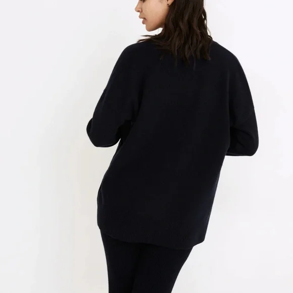Madewell (Re)sourced Cashmere Oversized Cardigan Sweater Midnight Blue Size XL - Picture 6 of 14
